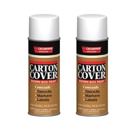 Champion Sprayon Carton Cover Brown Box Paint net 12 oz. Count 2.