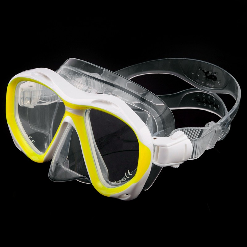 WHALE Comfortable Scuba Diving Mask Goggles Glasses Silicone Head Strap
