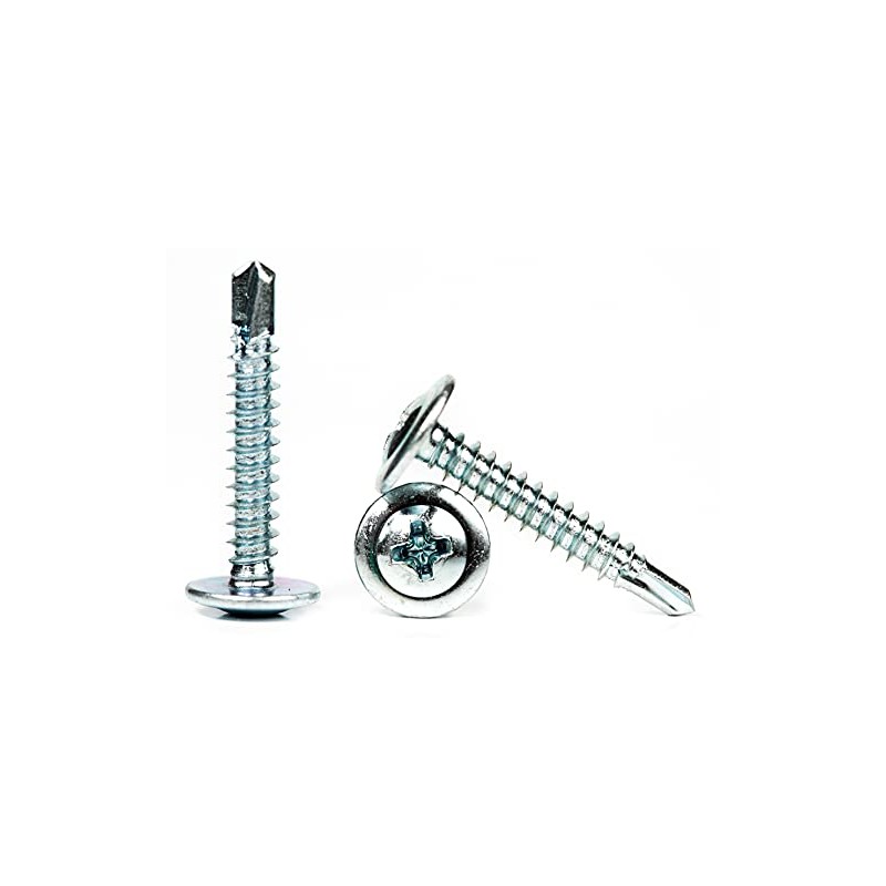4.2mm x 40mm Self Drilling Wafer Head Screws Steel Self