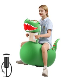 QPAU Kids Dinosaur Hopper - 220lbs Load Capacity, Bouncing Animal Toy, Outside Toys, Dinosaur Gifts for Kids Ages 5+