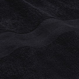 BOUTIQUO Ultra Soft 6-Piece Hand Towel Set 16x28-100% Ringspun Cotton - Durable & Highly Absorbent Hand Towels - Ideal for use in Bathroom, Kitchen, Gym, Spa & General Cleaning - Black