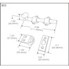 QCAA Solid Brass Dutch Door Bolt, 4", Matte Black, Made