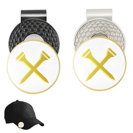 Golf Ball Markers with Magnetic Hat Clip – Durable Stainless Steel Golf Marker Set with Clear Texture – Fun & Practical Golf Accessories for All Golfers