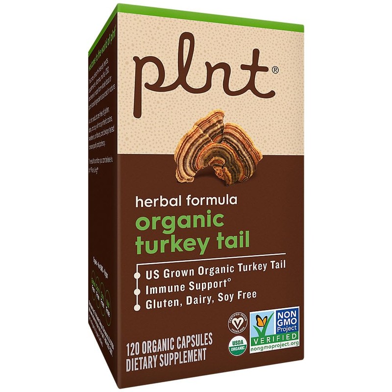 plnt Organic Turkey Tail - Mushroom Herbal Formula for Immune