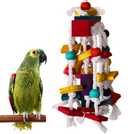 RANYPET Bird Chewing Toy - Parrot Cage Bite Toys Wooden Block Bird Parrot Toys for Small and Medium Parrots and Birds