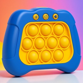 MIJOMA Electronic Fidget Toy with Sound & Light - Pop It Game with 4 Game Modes - Anti-Stress Toy for Children & Adults - Memory & Reaction Training (Blue)