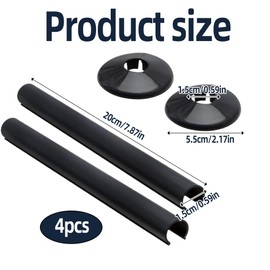 4PCS Radiator Pipe Covers Sturdy and Durable Not Lose Color Black Radiator Cover Easy to Install and Remove Versatile Usage Radiator Cover Black for Finishing and Protecting Exposed Pipe Holes