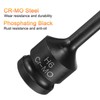 sourcing map 6mm Hex Impact Bit Socket H6 1/2" CR-MO