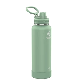 Takeya Actives Insulated Stainless Steel Water Bottle with Spout Lid, 40 Ounce, Cucumber