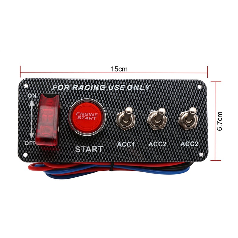 Toggle Switch Ignition 5 in 1 12V 40A Carbon Fibre