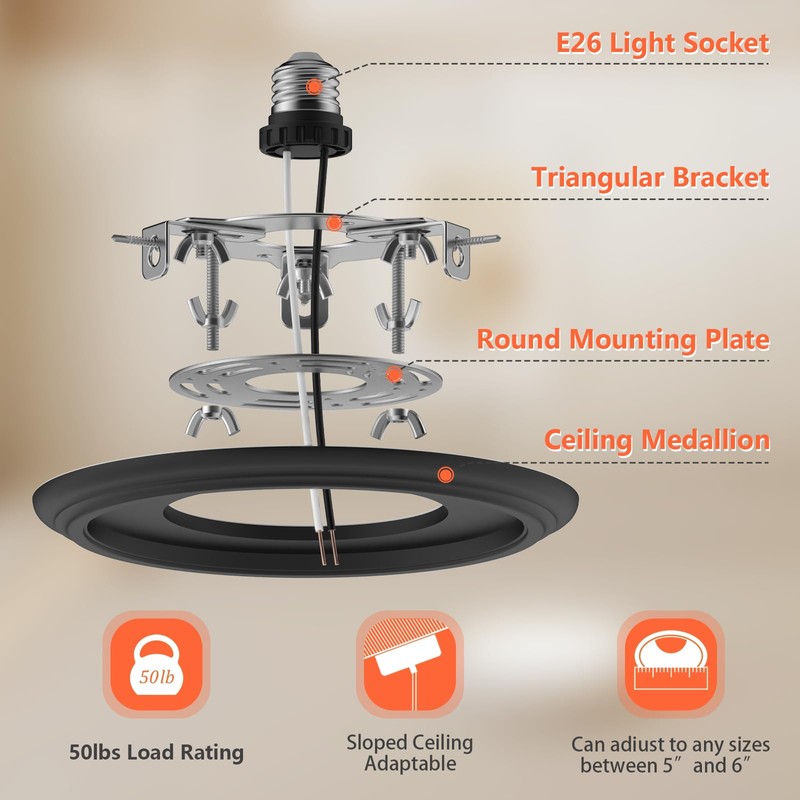 gezee R5 and 6 Recessed Can Light Conversion Kit, for