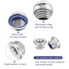 TA-VIGOR 100Pcs M5 x 0.8mm Flange Lock Nuts, Stainless Steel