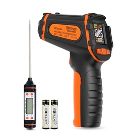 Mecurate Termometro digitale a infrarossi pistola a temperatura laser senza contatto -581112(-50600) Grado di emissivit regolabile e misura massima...
