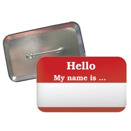 Name Badge - Hello My Name is ... (Pack of 25) (Red)