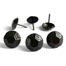 Let's Decorate 100PCS D19mm/0.75" Upholstery Tacks Black Turtle, Decorative Tacks for Sofa, Vintage Furniture Metal Thumb Tacks, Home DIY Decorative Nail Heads Nails (19mm Black Turtle)
