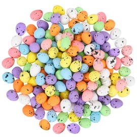 JUNEBRUSHS 120 Pcs Decorative Easter Eggs Easter Mini Eggs Pastel Easter Eggs Foam Speckled Eggs Easter Bird Eggs for Basket Fillers Spring Party Favors Home Centerpiece Decor