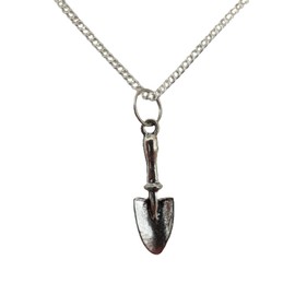 Silver Plated Necklace Trowel Charm Pendant