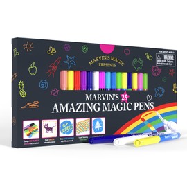 Marvin's Magic - Original x 25 Amazing Magic Marker Pens - Color Changing Magic Pen Art - Create 3D Lettering or Write Secret Messages - Includes 25 Magic Pens