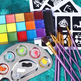 Ucanbe Kit De Paleta Athena Pintura Corporal Con Brochas Y Espatula