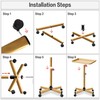 Chetunju Colden Salon Tray, Salon Rolling Tray Cart with Wheels,