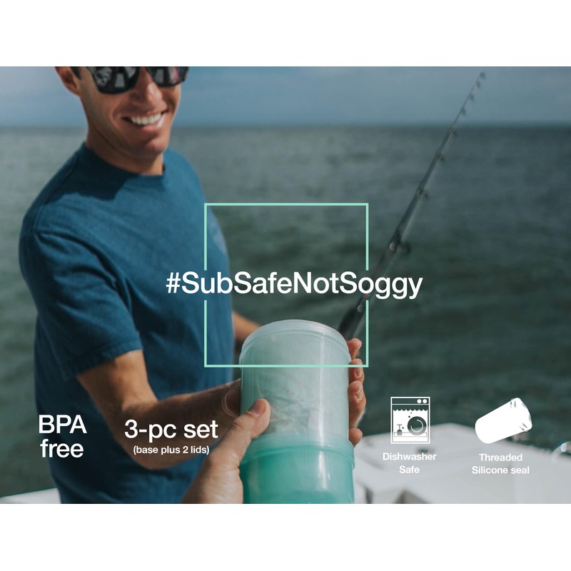 SubSafe Sub Sandwich Plastic Container for Coolers (Seafoam Green)