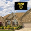 Army Crest Flags 3x5 Outdoor Double Sided- US Golden Army