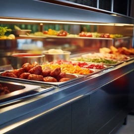 VEVOR 6 Pack Hotel Pans, Full Size Anti-Jam Steam Pan, 0.8mm Thick Stainless Steel Restaurant Steam Table Pan, 6-Inch Deep Commercial Table Pan, Catering Storage Food Pan, for Industrial & Scientific