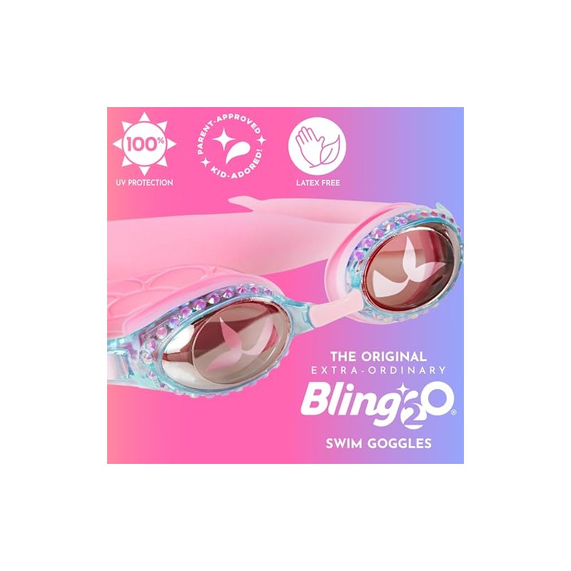 Swimming Goggles For Girls - Mermaid Kids Swim Goggles By