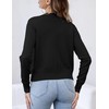 VOIANLIMO Womens Casual Long Sleeve Sweaters Knit Open Front Cropped