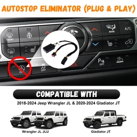 Auto Start Stop Eliminator for 2018-2024 Jeep Wrangler JL & 2020-2024 JT, Engine Start-Stop System Bypass, Automatic Stop-Start Canceller