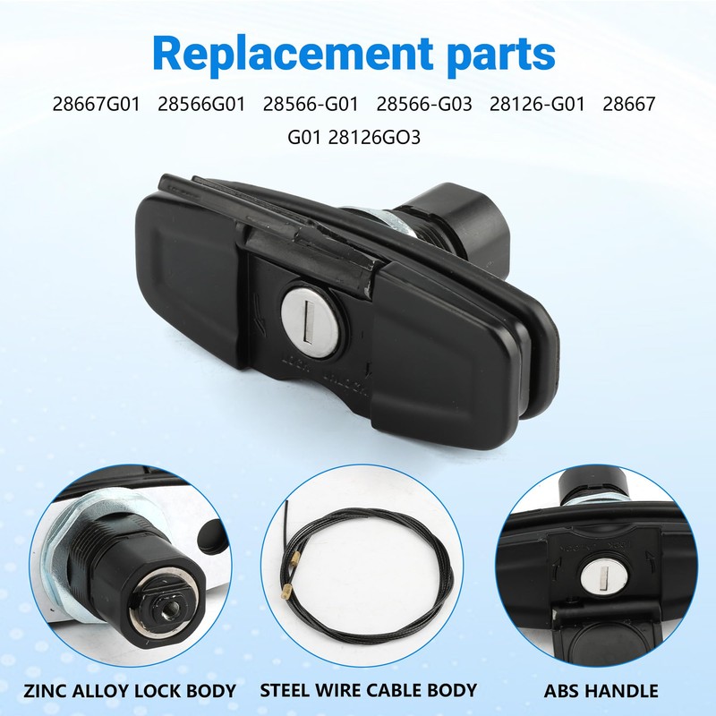 ZUDZUW 113436 Twist Handle Kit for Leer Truck Caps 100XQ,