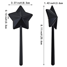 3 PACK Wand Salt and Pepper Shakers, Star Wand Salt and Pepper Shakers, Salt and Pepper Shaker Magic Wands Refillable Pentagram Shape Salt Dispenser with Holes Kitchen Accessories