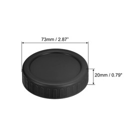 uxcell Mason Jar Lids, 10pcs - Plastic Storage Lids with 10pcs Silicone Ring, Regular Mouth Leak Proof Fits Canning Lids (Black)