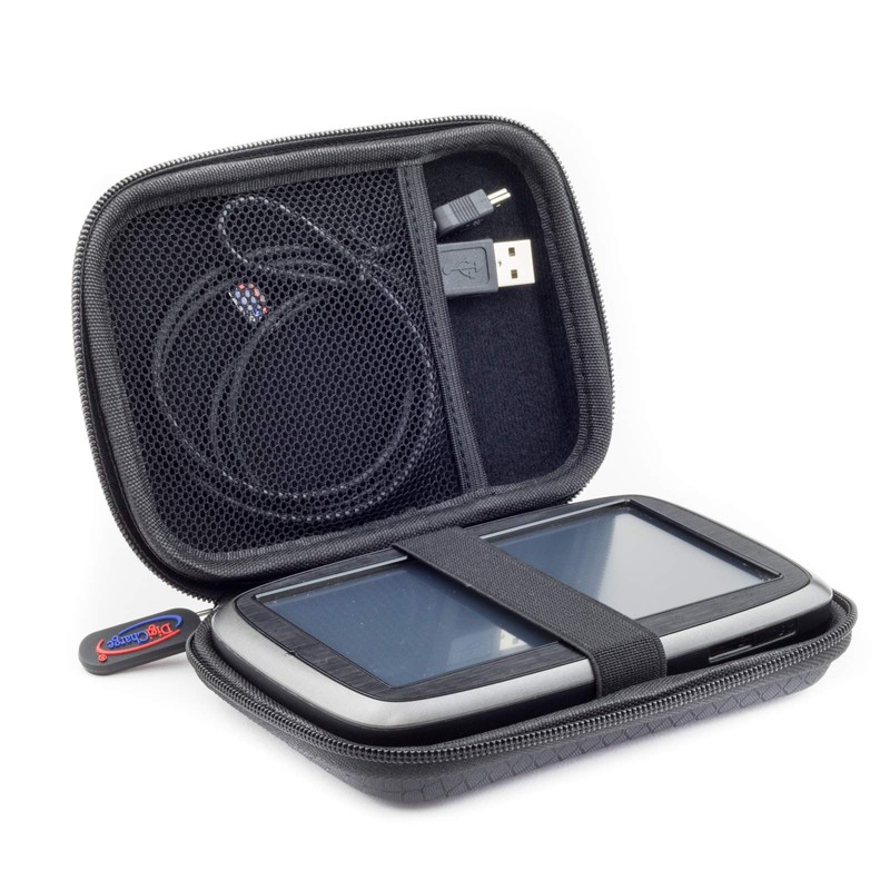 Schwarzes Schlank Hartschalentasche für TomTom Go Premium 6" Basic 6"