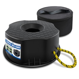 ROBLOCK Trailer Jack Block with Bag, RV Camper Stabilizer Blocks for Travel Trailer, Suit for Any Tongue Jack, Post, Foot, 5th Wheels, Round Square or Scissor Stabilizer, 1 Pack