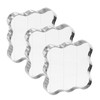PATIKIL Acrylic Stamp Block, 3 Pack Stamping Block Wavy Shape