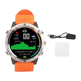 Smartwatch for Men Bluetooth 4.0 50M Waterproof 1.28 Inch IPS TFT Full Touch Screen Digital Sports Watch for Fitness Heart Rate Sleep Monitoring Orange