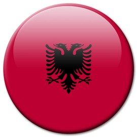 Albania Flag Fridge Magnet Countries Travel Souvenir Flag Fridge Magnet Strong Large 50mm
