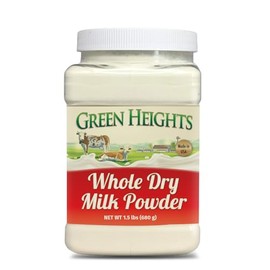 Whole Dry Milk Powder - 1.5 lbs - No Additives, Perfect for Coffee, Tea and Smoothie, GMO Free and Vegetarian Friendly- Proudly Packed in America - by Green Heights