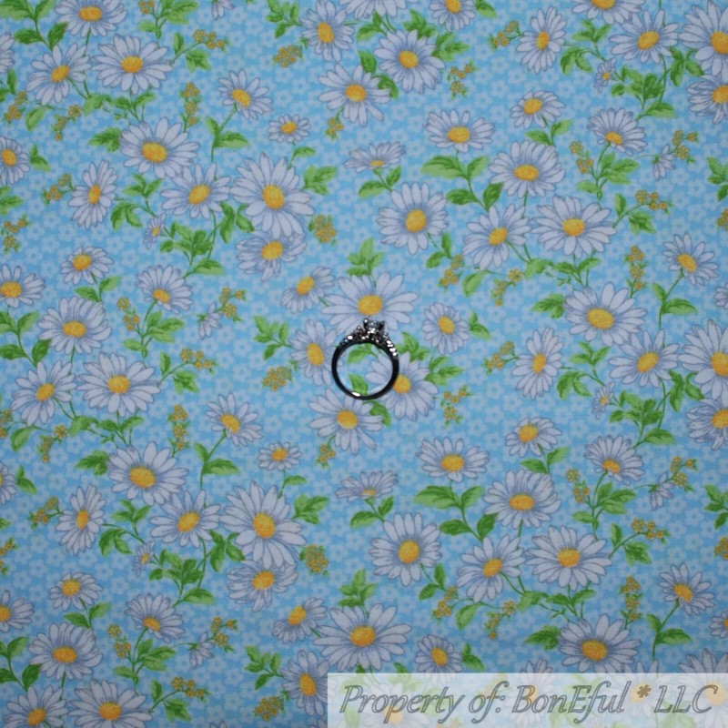 Springs Creative BonEful FABRIC FQ Cotton Quilt White Green Xmas