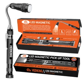 Magnetic Pickup Tool with 3 LED Lights- Birthday Gifts for Men- Telescoping Magnet Flashlight- Fathers Day Gifts for Him - Cool Gadgets Gifts for Dad, Husband, Boyfriend, Handyman, Mens Gifts Ideas