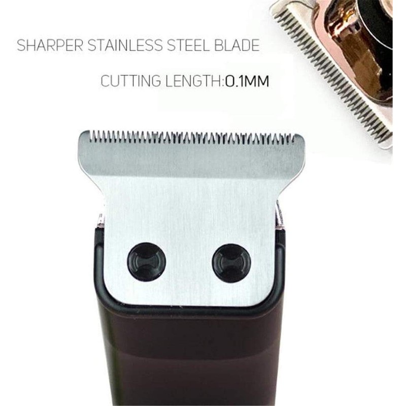Mopoq Waterproof Professional Electric Trimmer 0.1mm Steel Blade Beard Trimmer,