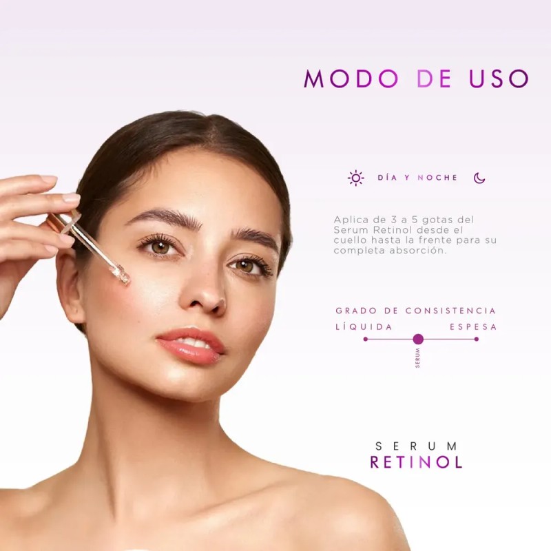 Serum Retinol + Vitaminas A, B5, E, C + Acido