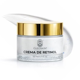 CLEOSKIN Crema Facial Retinol 0.3 con Vitamina E en Microesferas - Reduce Arrugas, Hidratante Profunda para Piel Madura - Textura Ligera 50ml.        