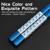 TiiCoo Reusable Titanium Plated Stainless Steel Chopsticks with Holder, Dishwasher