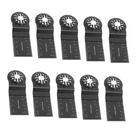10 Pcs Oscillating Saw Blades, Wood Oscillating Multitool Quick Release Saw Blades, Flush Cut Universal Quick Release Multi Tool Blades, Oscillating Saw Blades for Hard Material