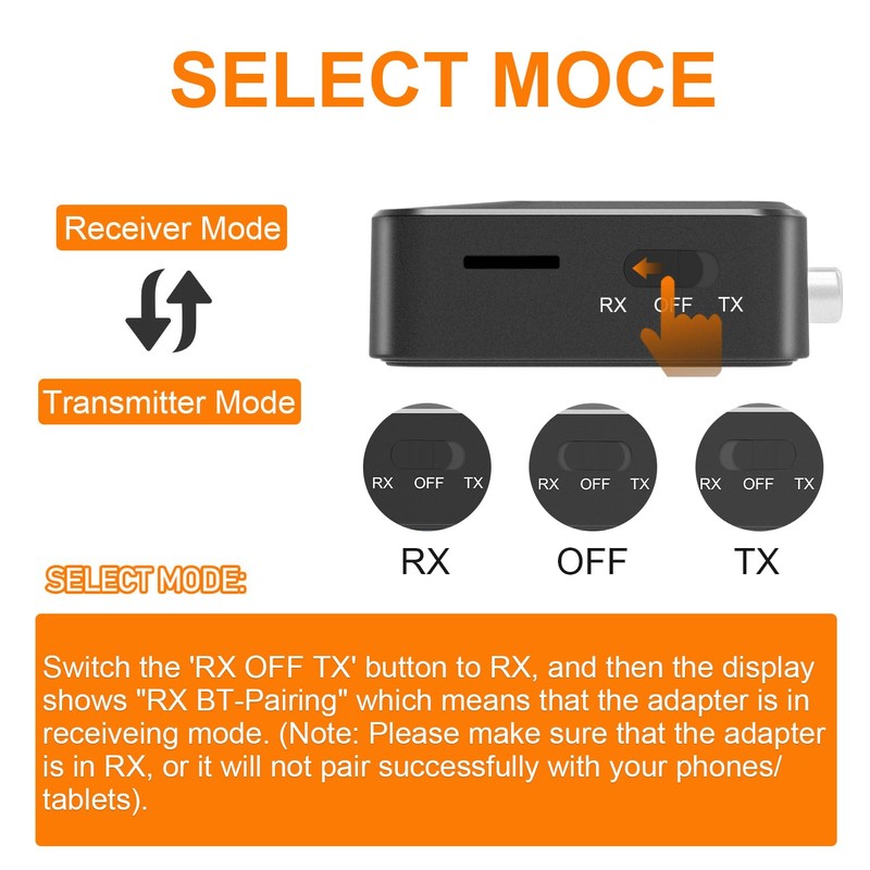 Bluetooth Transmitter Receiver for TV, Audio Adapter for Home Stereo
