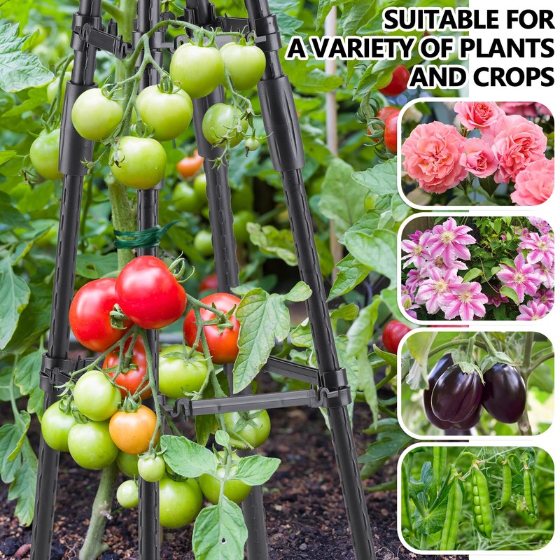AlisisFores 4 Ft Tower Obelisk Trellis for Potted Climbing Plants,