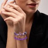 Heclia Purple Butterfly Healing Bracelet for Women 2 Pcs Amethyst