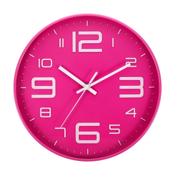 PATIKIL 12 Inch Wall Clock, Battery Operated Silent Non-Ticking Sweep
